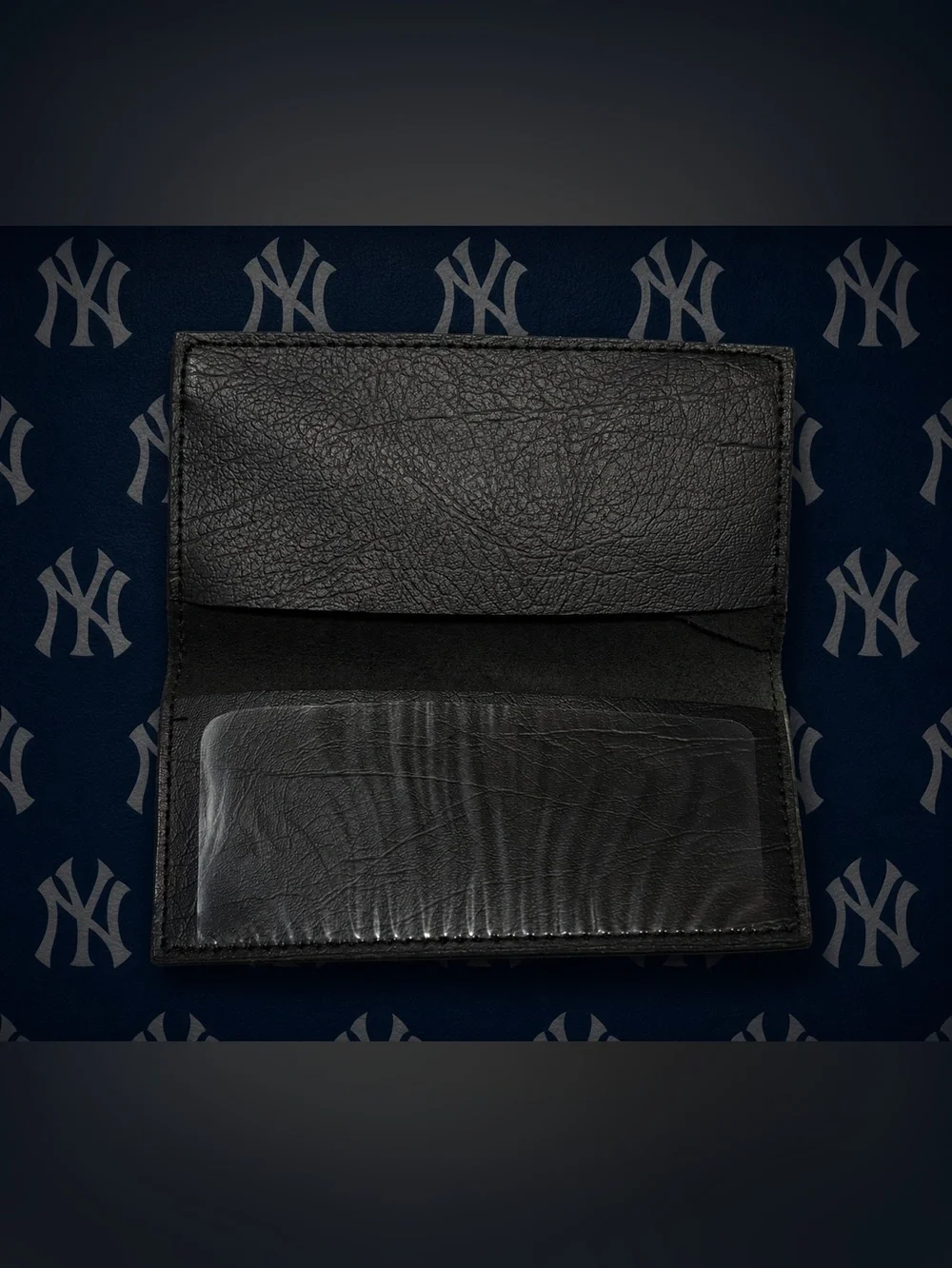 New York Yankees Genuine Leather Checkbook Cover MLB Baseball Wallet Holder